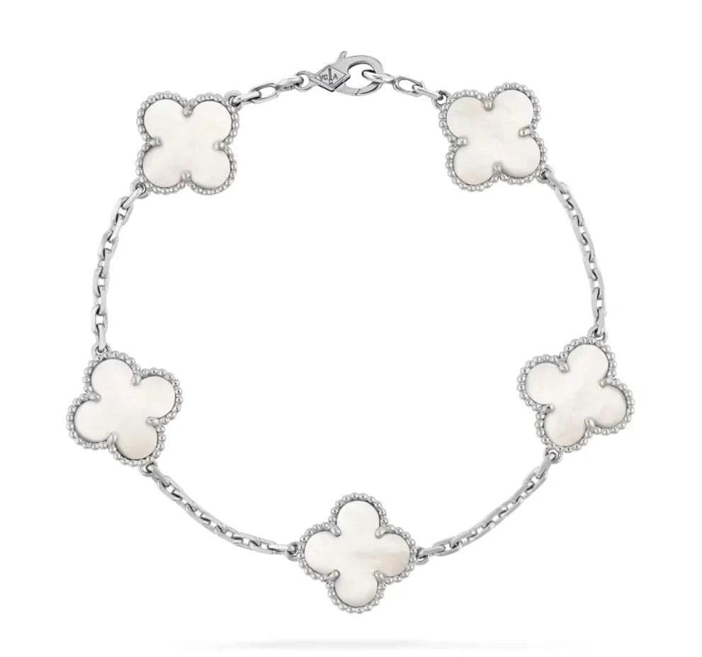 Clover Bracelet - Silver (white gold) - ShopLorca