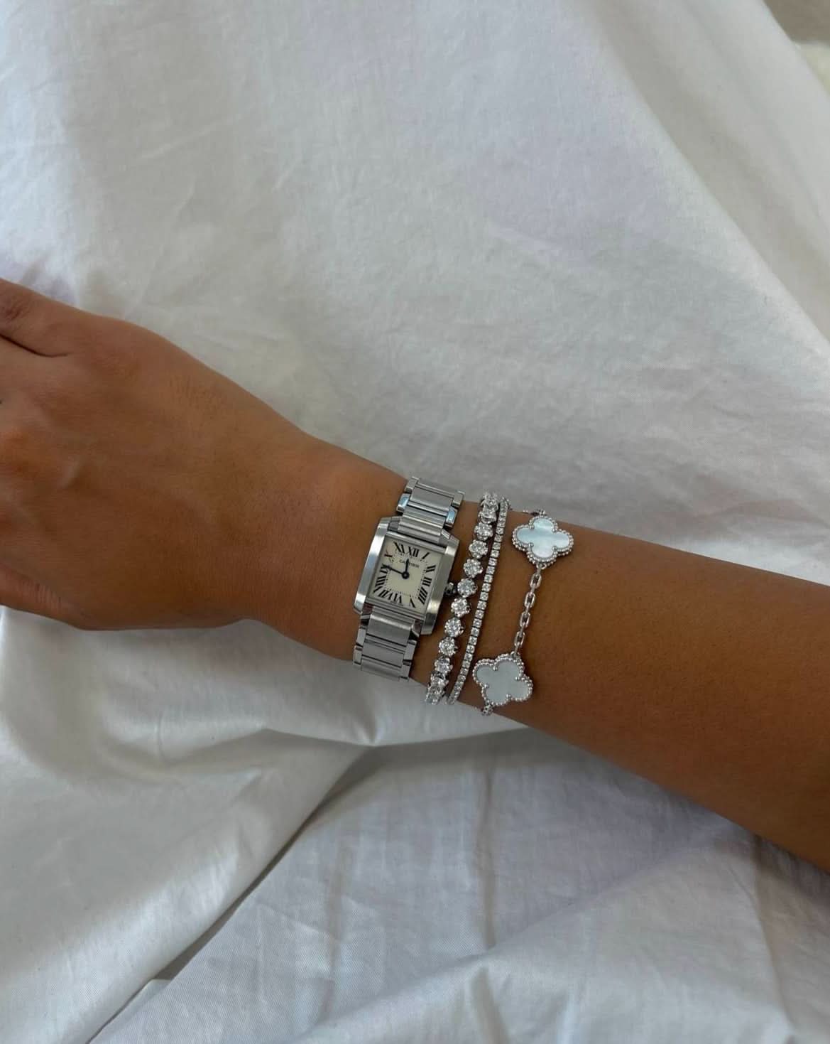 Clover Bracelet - Silver (white gold) - ShopLorca