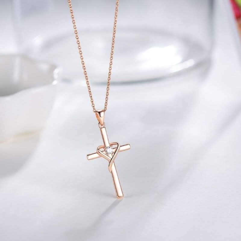 Heart Cross Necklace - ShopLorca