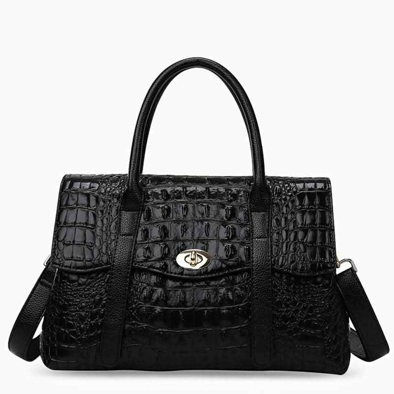 Leocadia Crocodile Pattern Medium Tote Bag - ShopLorca