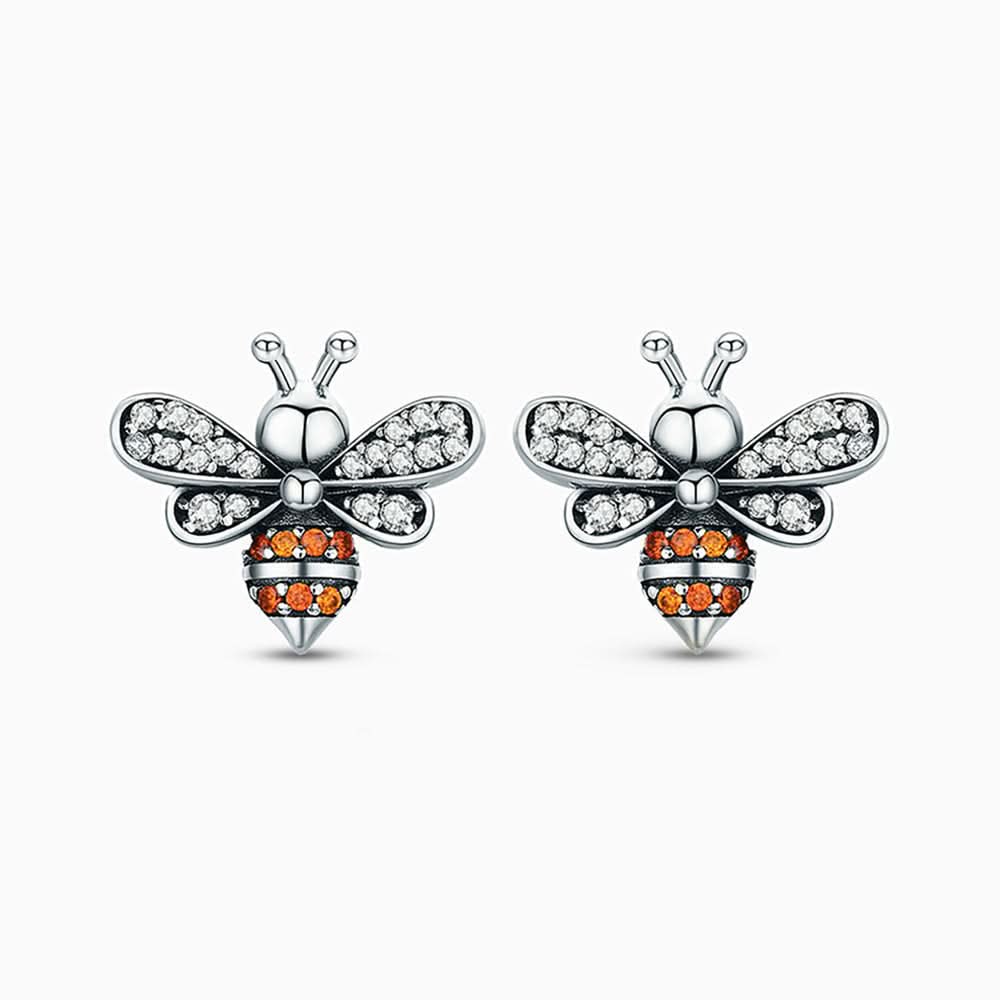 Sparkling Bee Stud Earrings - ShopLorca