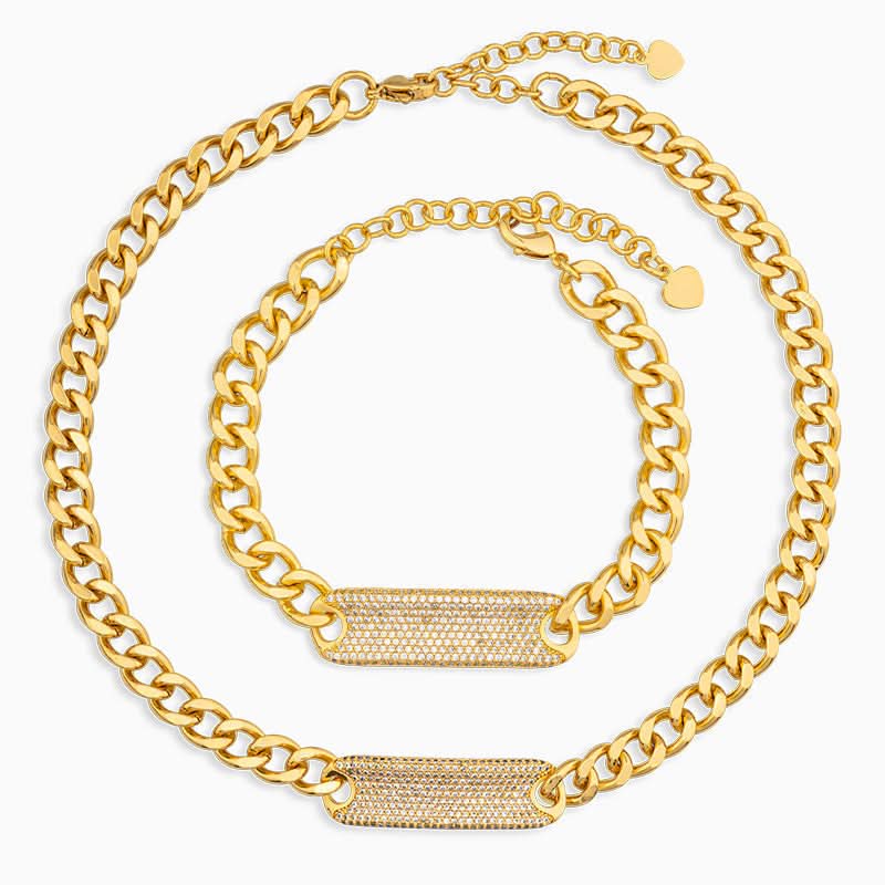Sparkling Block Jewelry Set - ShopLorca