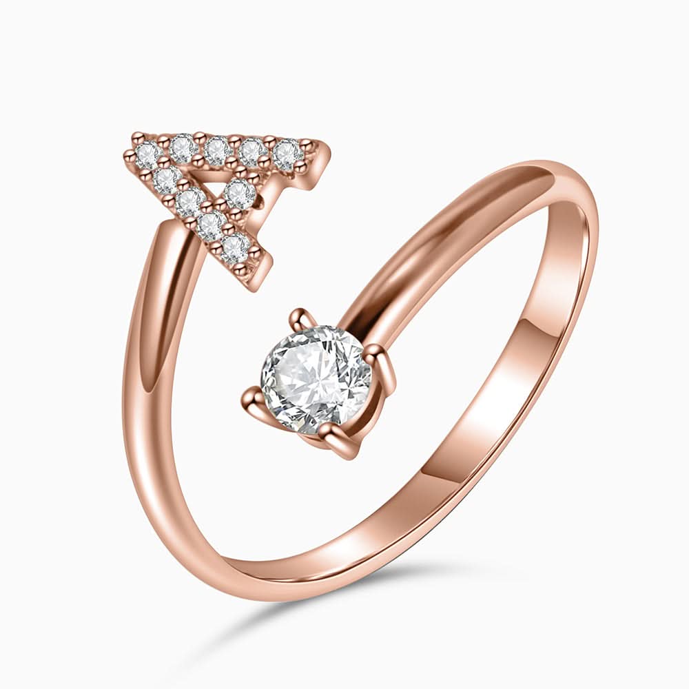 Sparkling Initial Ring - ShopLorca