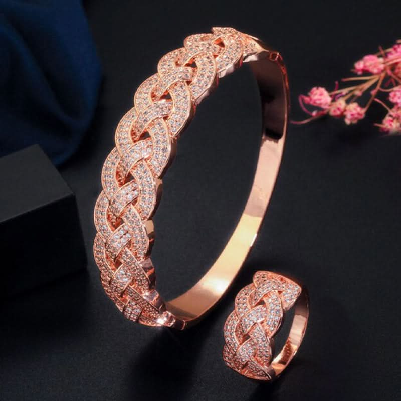 Sparkling Intertwined Jewelry Set - ShopLorca