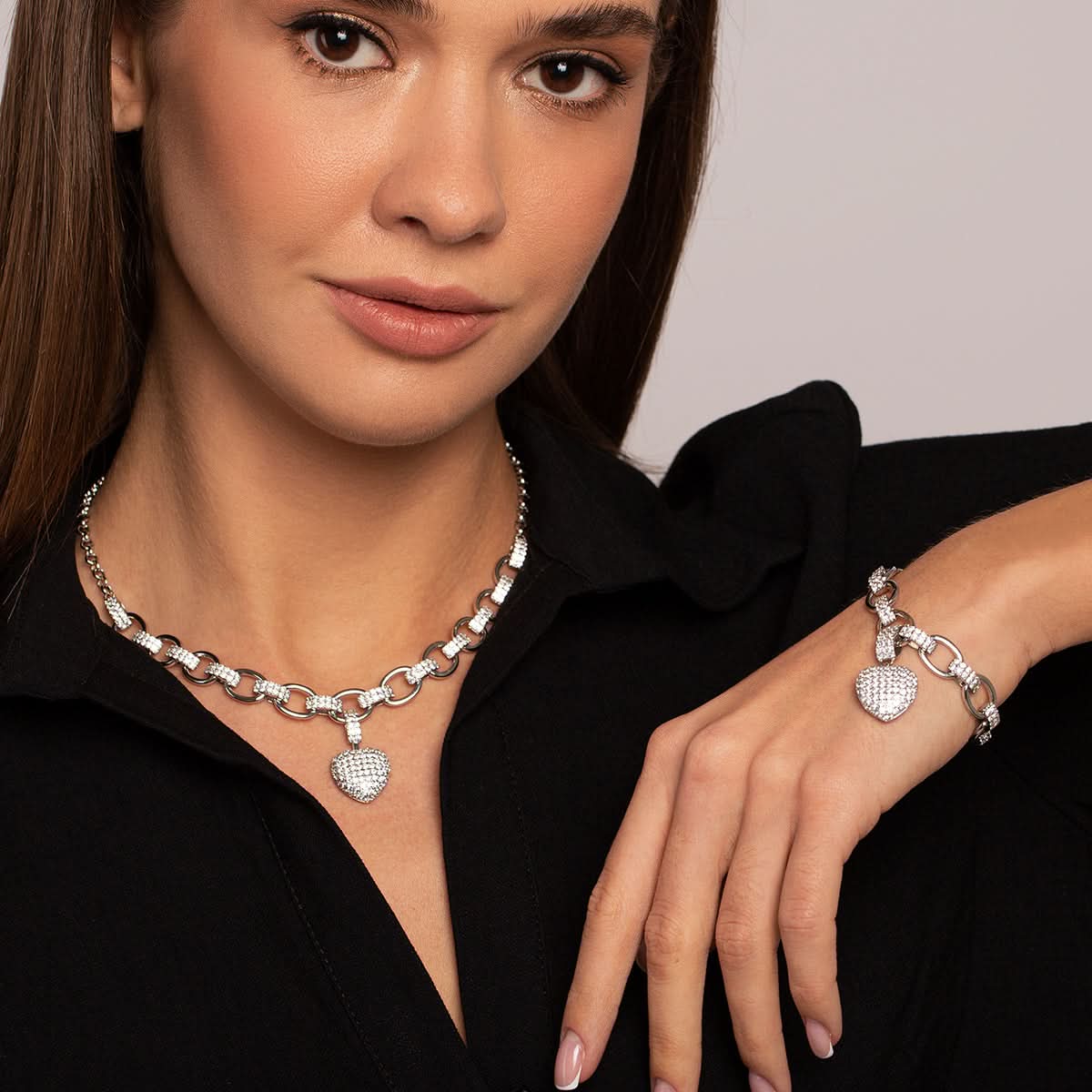 The Hills Heart Pendant Jewelry Set - ShopLorca