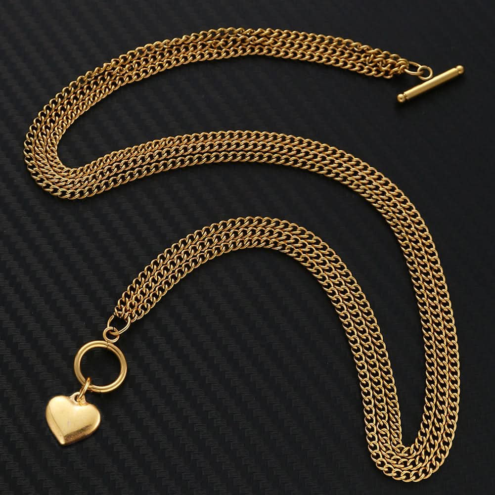 Triple Layer Lustrous Heart Jewelry Set - ShopLorca