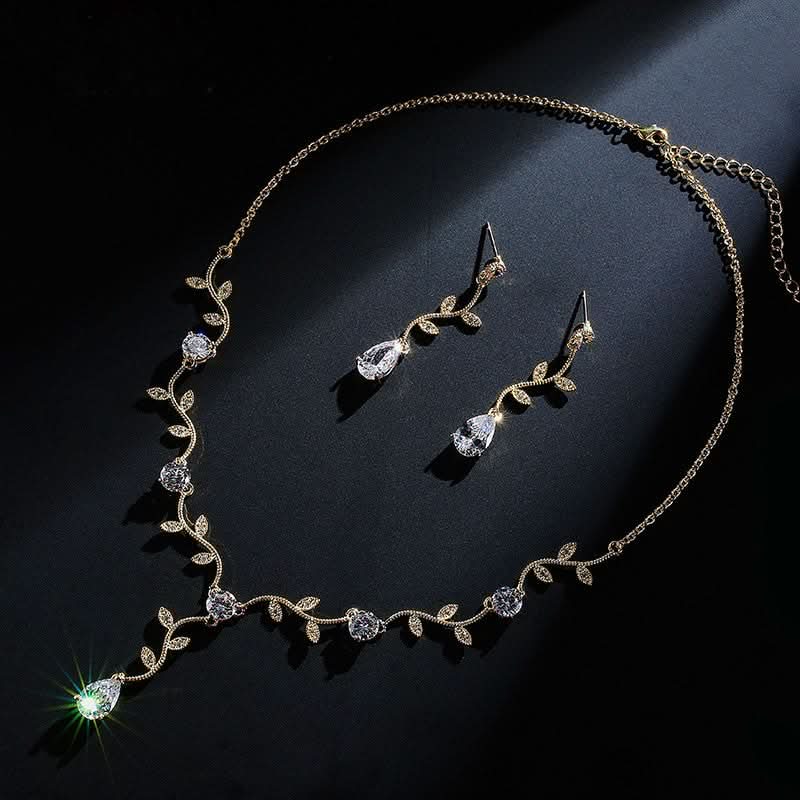 Vine and Stud Sparkle Jewelry Set - ShopLorca