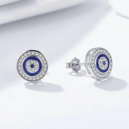 Dazzling Symbolic Evil Eye Earrings - ShopLorca