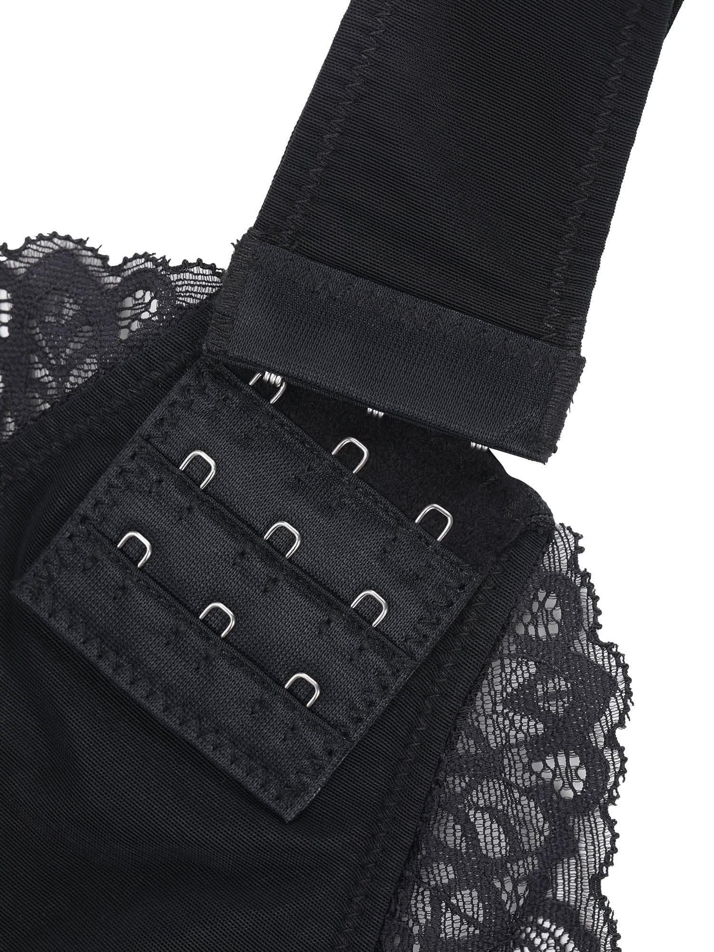 Deep - V Neck Lace Thong Bodysuit - ShopLorca