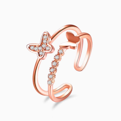 Double Butterfly Ring - ShopLorca