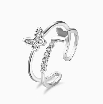 Double Butterfly Ring - ShopLorca