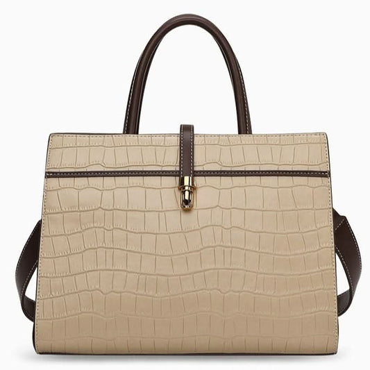 Kate Crocodile Pattern Medium Tote Bag - ShopLorca