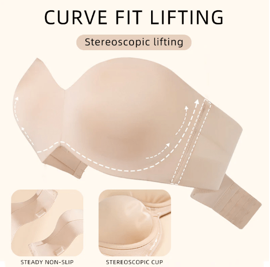 Lamouria Full Support Non - Slip Convertible Bandeau Bra - ShopLorca