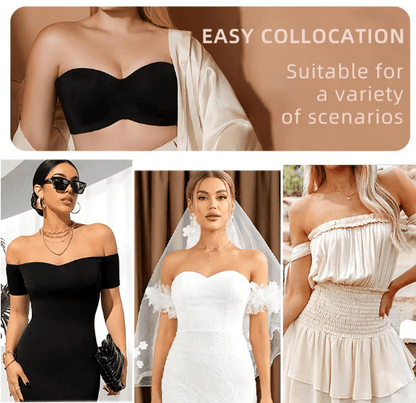 Lamouria Full Support Non - Slip Convertible Bandeau Bra - ShopLorca