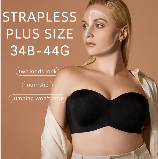 Lamouria Full Support Non - Slip Convertible Bandeau Bra - ShopLorca