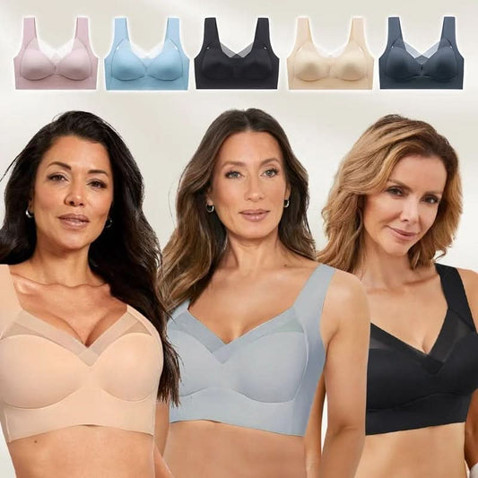 Lamouria - Wirefree Comfort Lift Push Up Mesh Lace Bras (BUY 1 GET 1 FREE) - ShopLorca