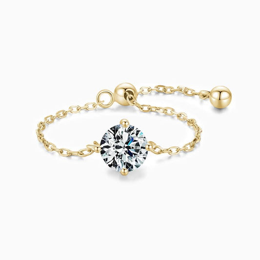 Lavish Droplet Chain Ring - ShopLorca