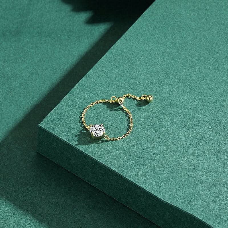 Lavish Droplet Chain Ring - ShopLorca