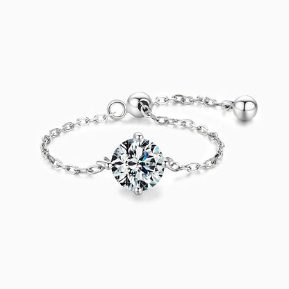 Lavish Droplet Chain Ring - ShopLorca