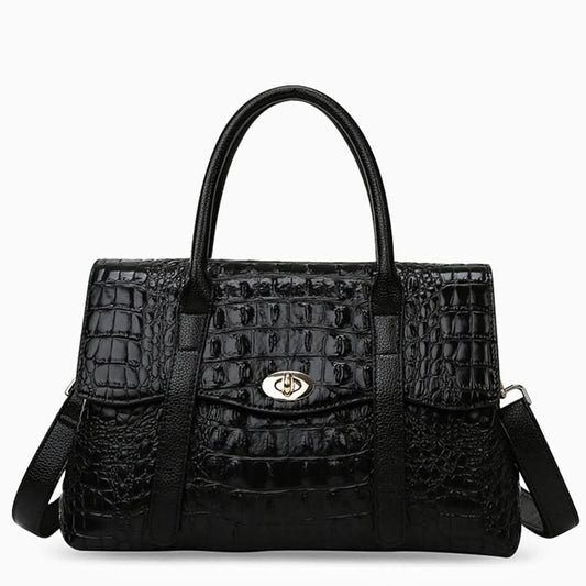 Leocadia Crocodile Pattern Medium Tote Bag - ShopLorca