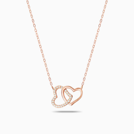 Lustrous Interlocking Hearts Necklace - ShopLorca