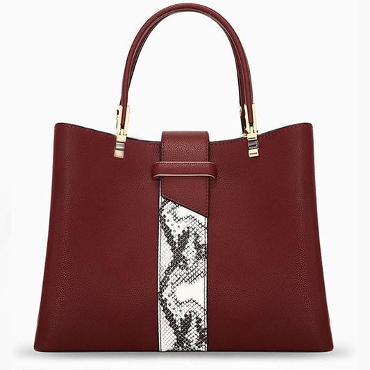 Marie Snake Skin Textured Medium Tote Bag - ShopLorca