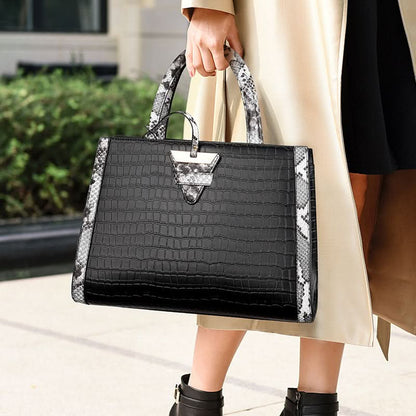 Martina Snake Skin Texture Tote Bag - ShopLorca