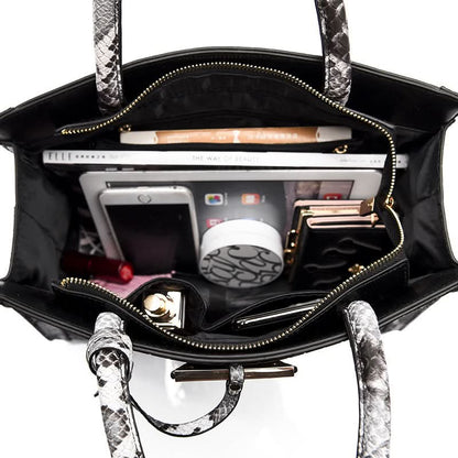 Martina Snake Skin Texture Tote Bag - ShopLorca