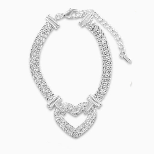Paris Heart Pendant Bracelet - ShopLorca