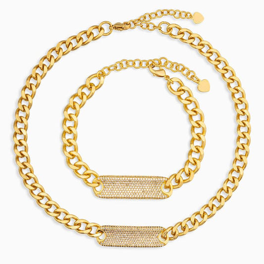Sparkling Block Jewelry Set - ShopLorca