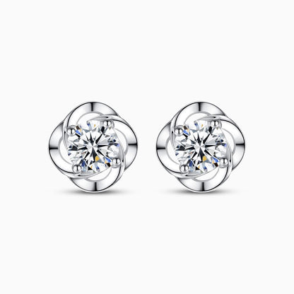 Sparkling Flower Stud Earrings - ShopLorca