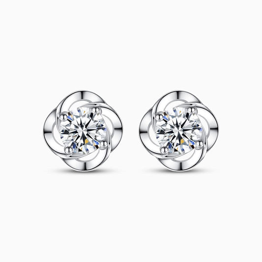 Sparkling Flower Stud Earrings - ShopLorca