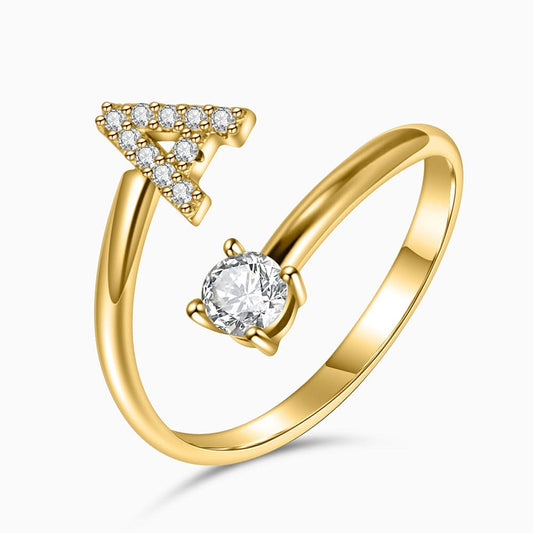 Sparkling Initial Ring - ShopLorca