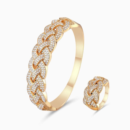 Sparkling Intertwined Jewelry Set - ShopLorca