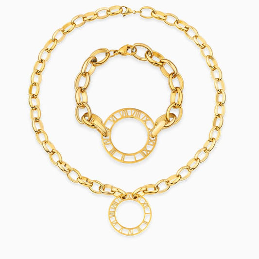 Vintage Roman Numeral Jewelry Set - ShopLorca